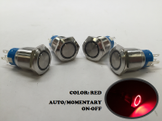 4PCS SS304 RED LED FLUSH LIGHT AUTO ON-OFF